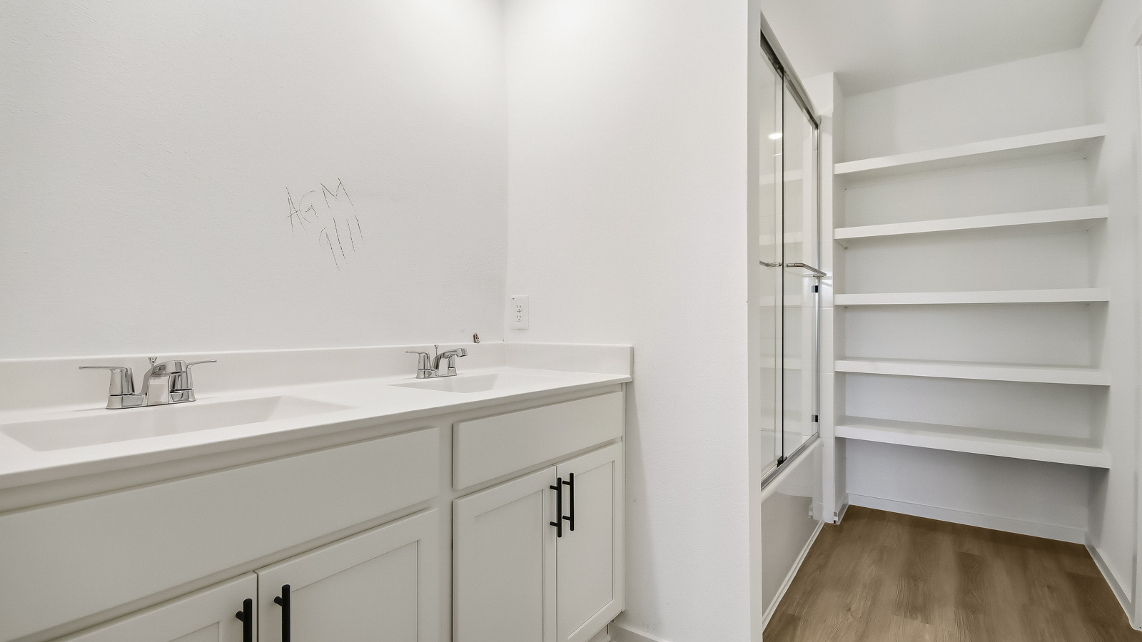 Primary bathroom with double sinks