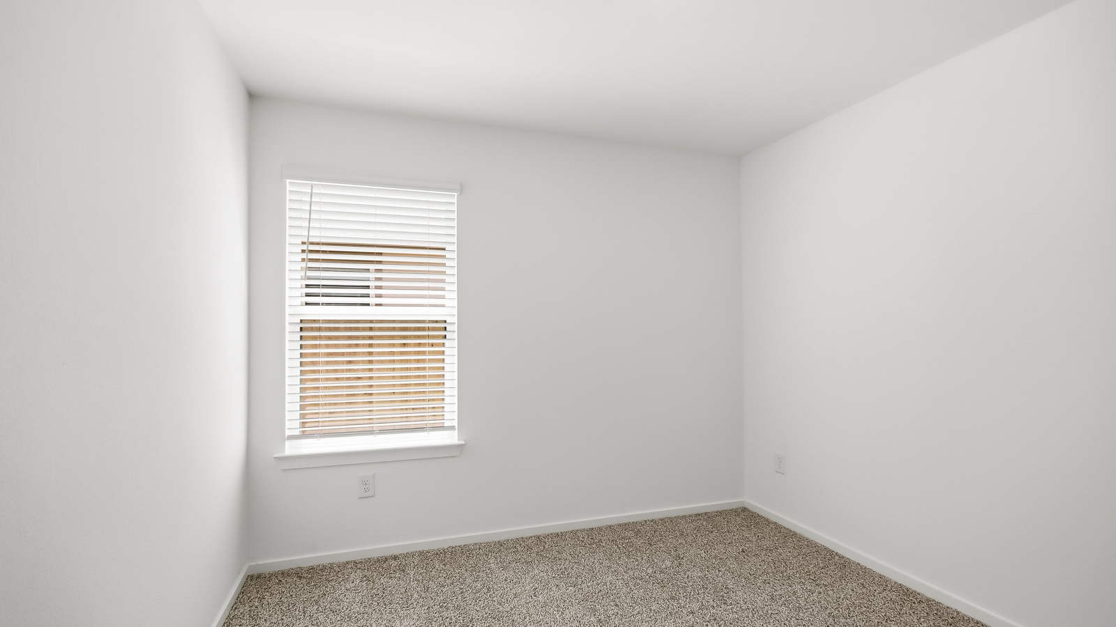 Secondary bedroom with carpet flooring