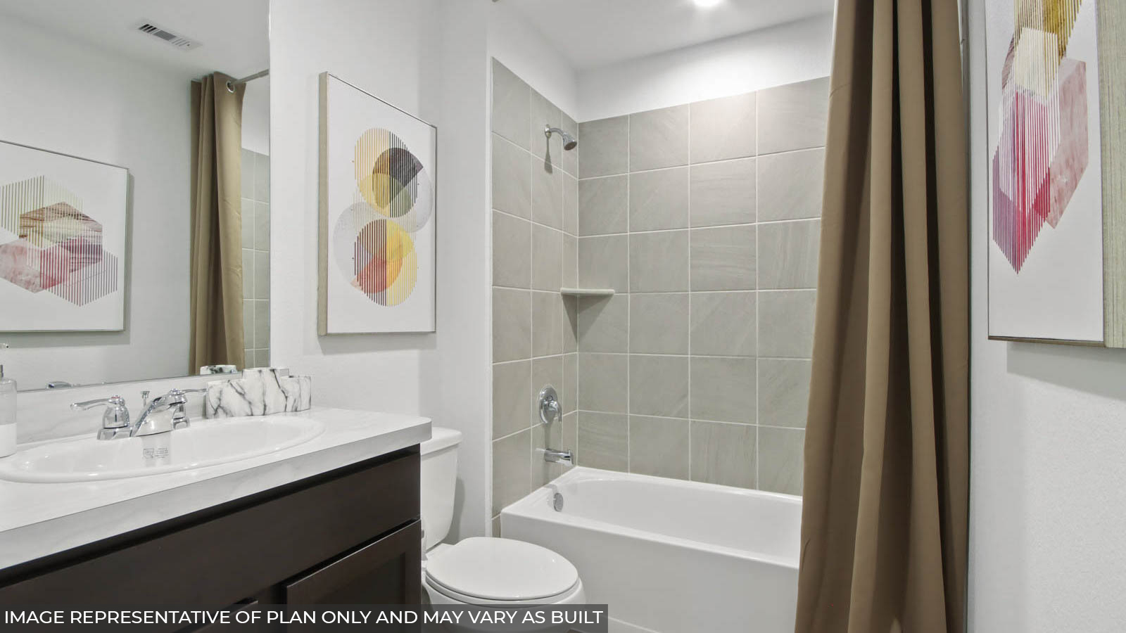 Secondary bathroom with single sink