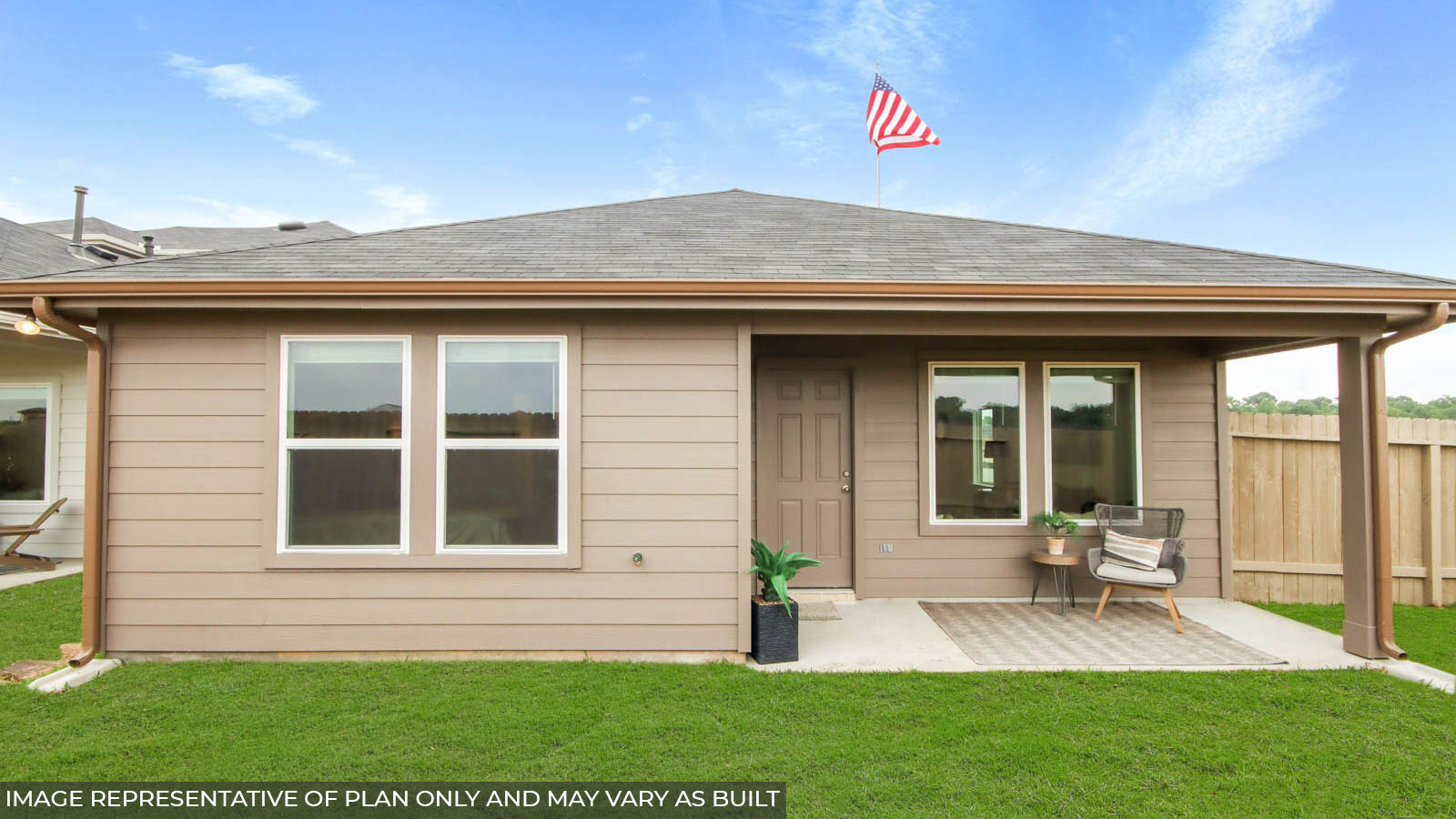 Fully Landscaped backyard