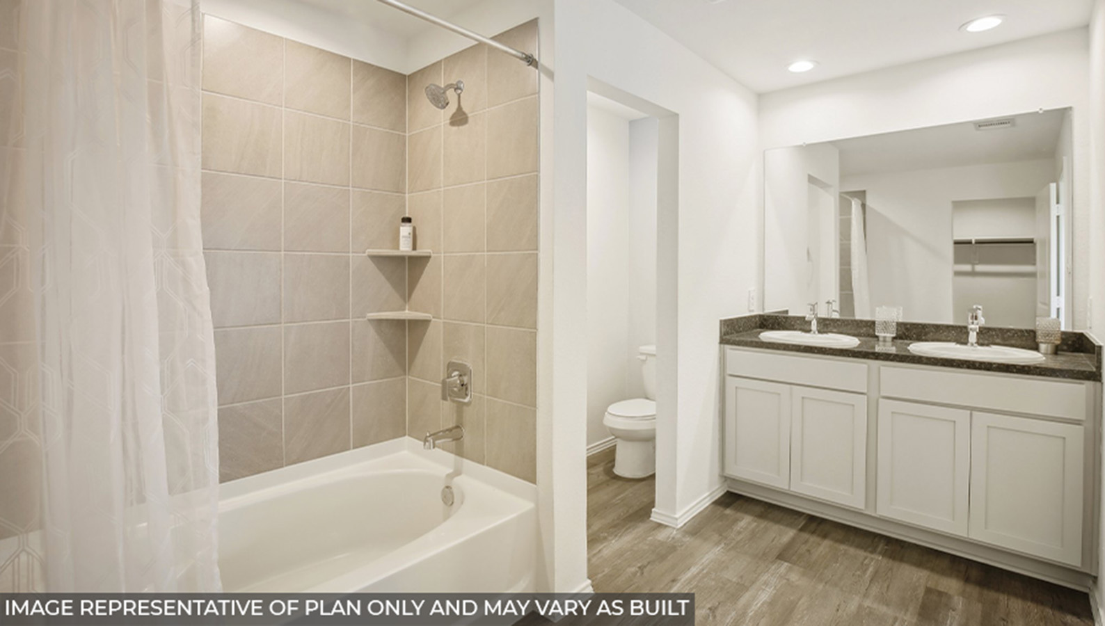 Primary bathroom with double sinks