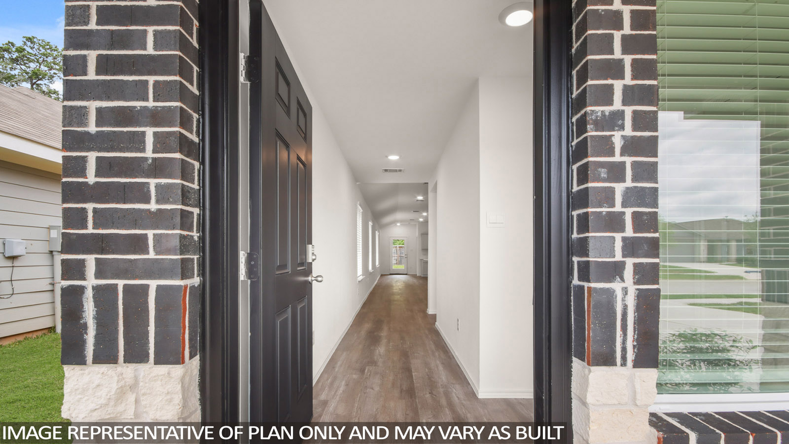 Entry hallway with vinyl flooring