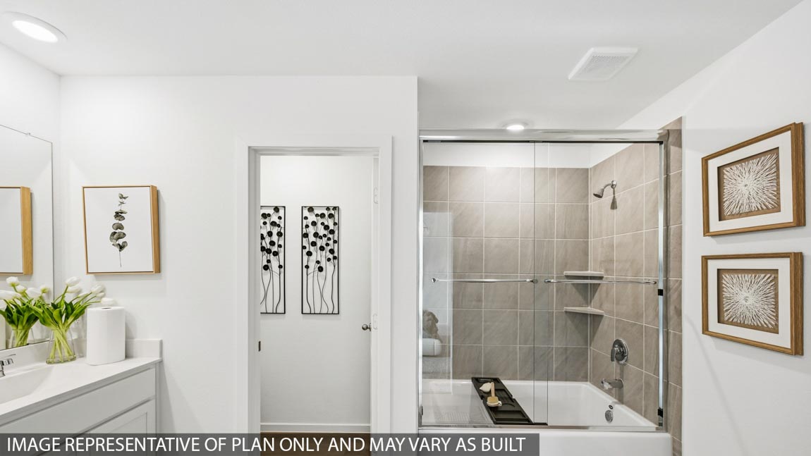 Primary bathroom with double sinks