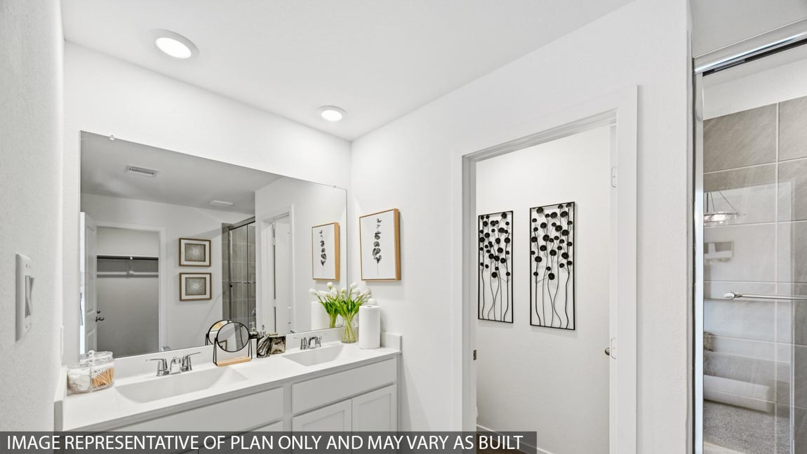Primary bathroom with double sinks