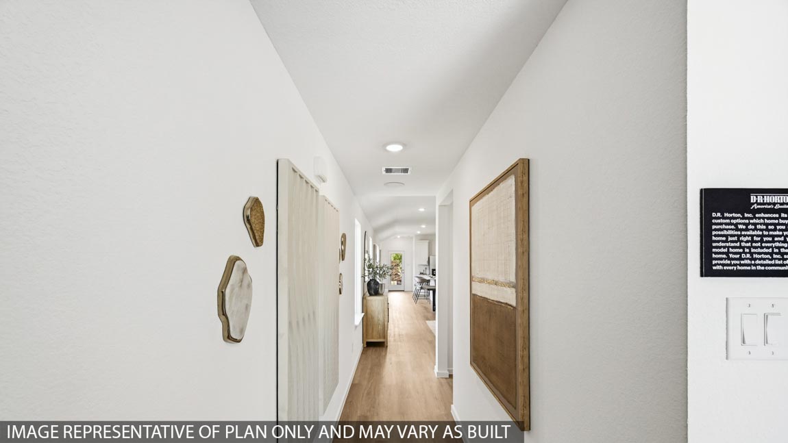 Entry hallway with vinyl flooring