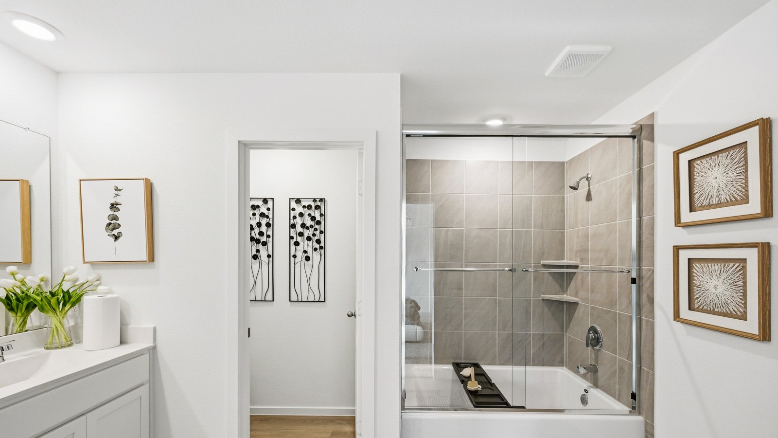 Primary bathroom with double sinks