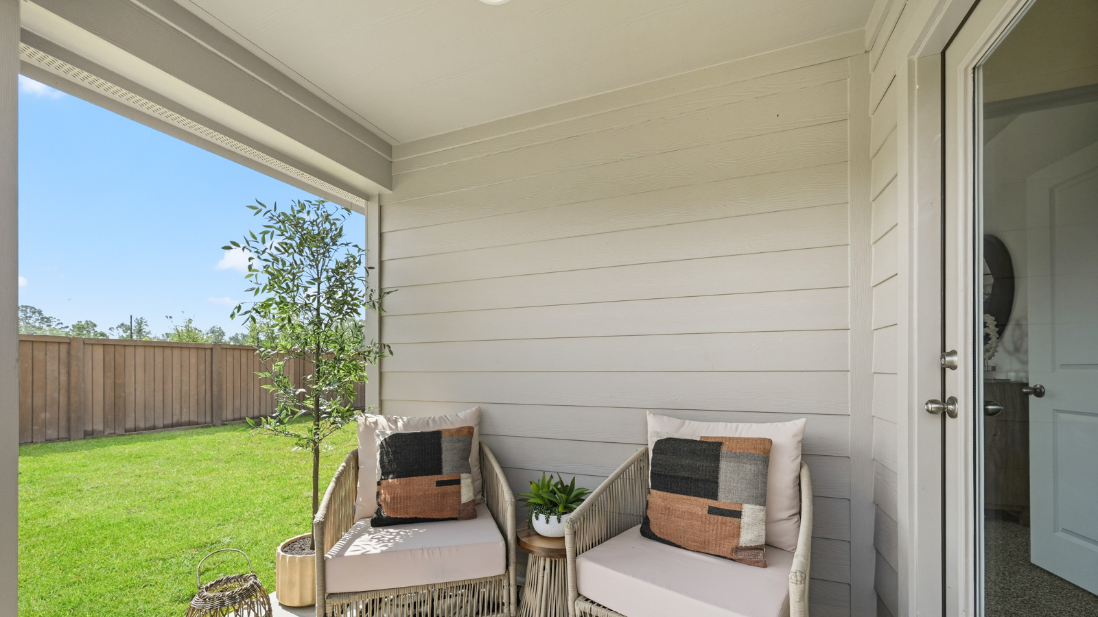 Fully Landscaped backyard