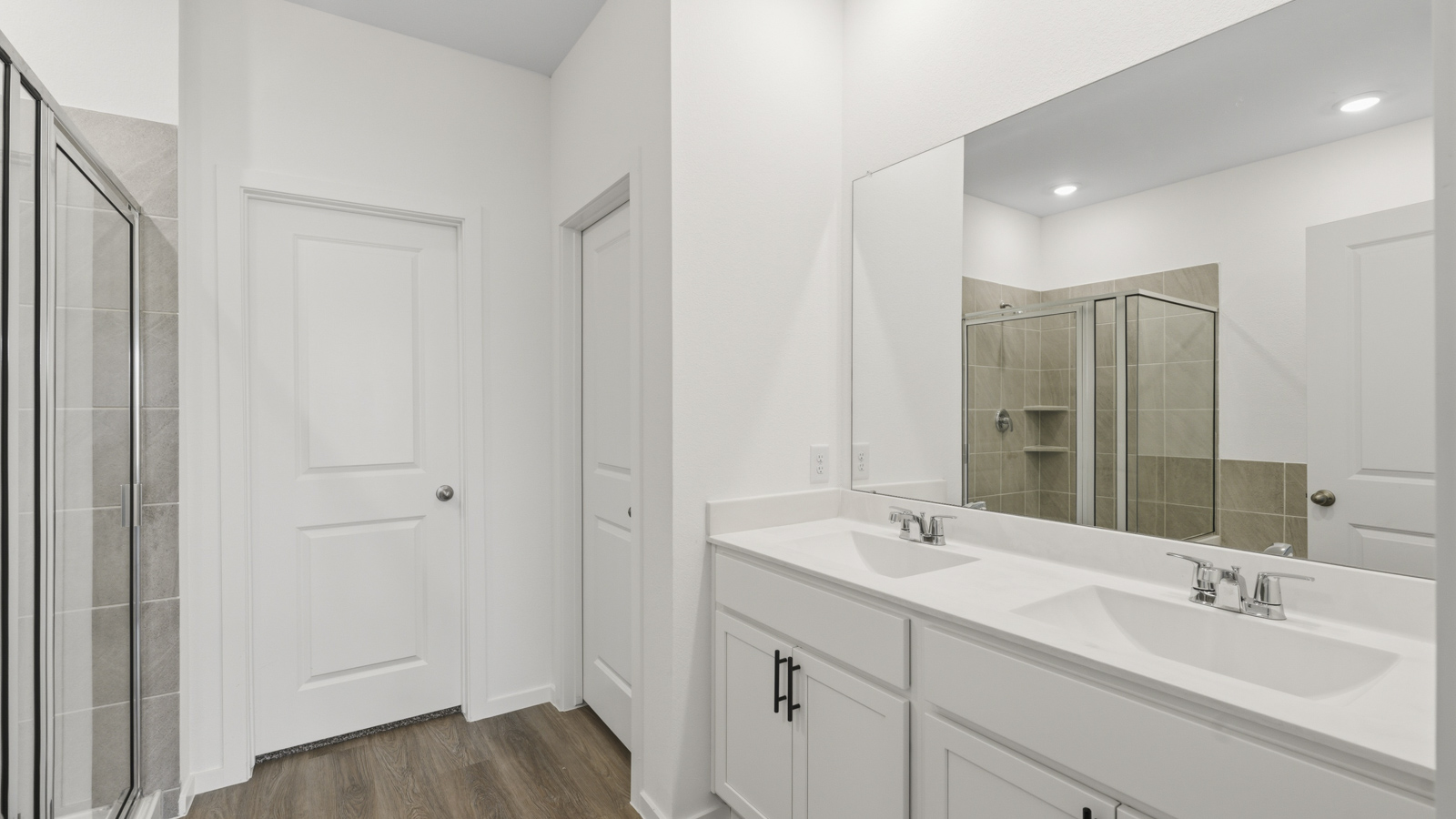 Primary bathroom with double sinks
