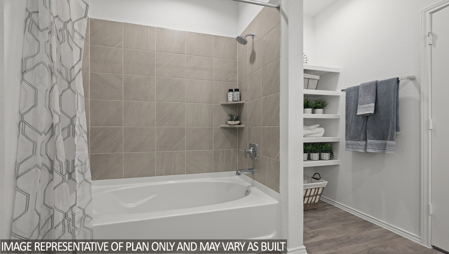 Primary bathroom with double sinks