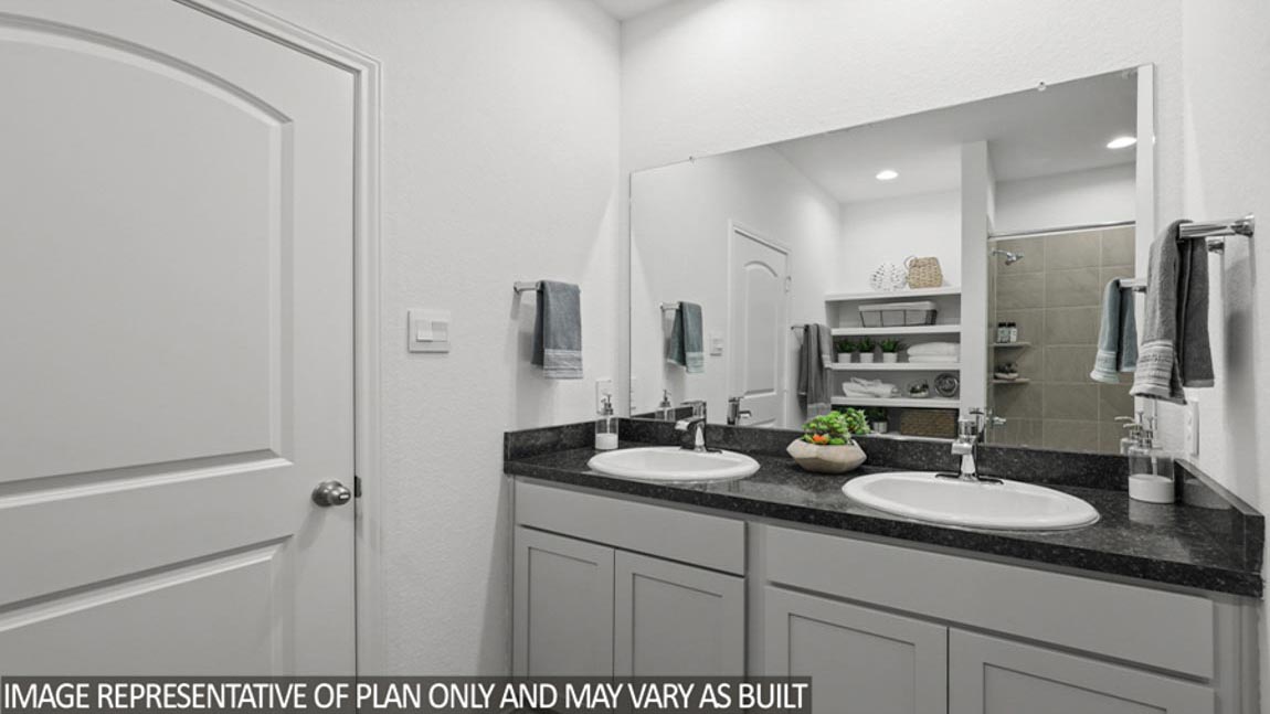 Primary bathroom with double sinks