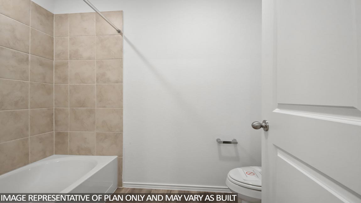 Secondary bathroom with single sink