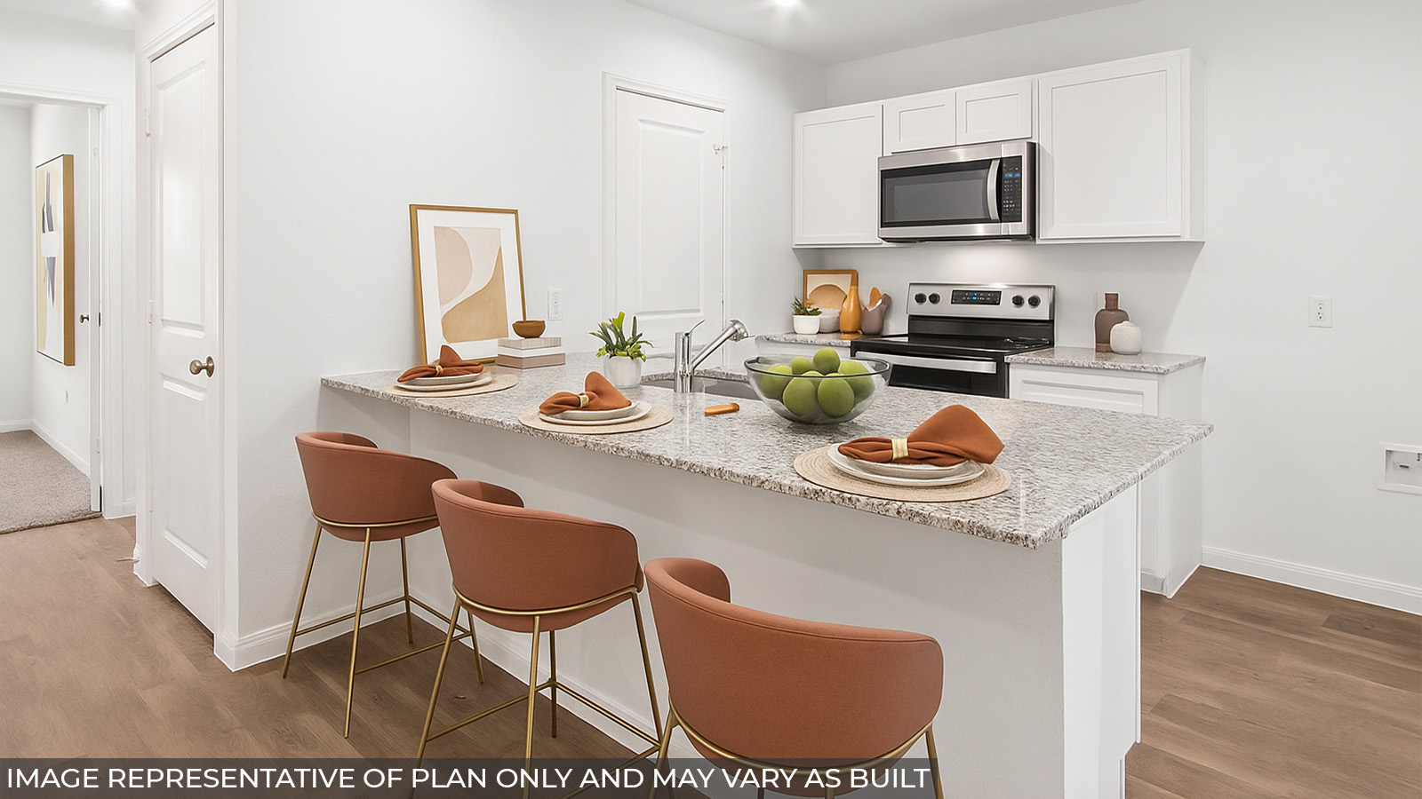 Kitchen with vinyl flooring