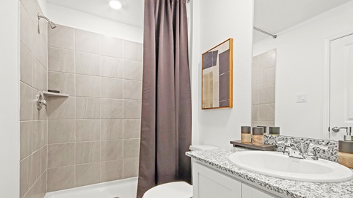 William Trails in Willis, TX Model Home primary bathroom