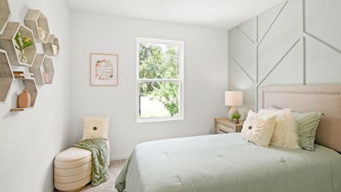 William Trails in Willis, TX Model Home beautiful bedroom