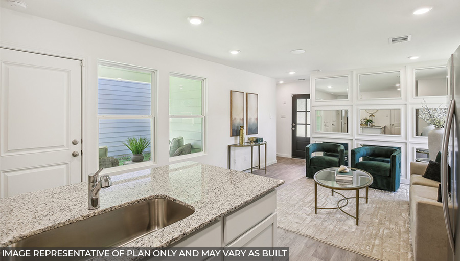 Kitchen with an island