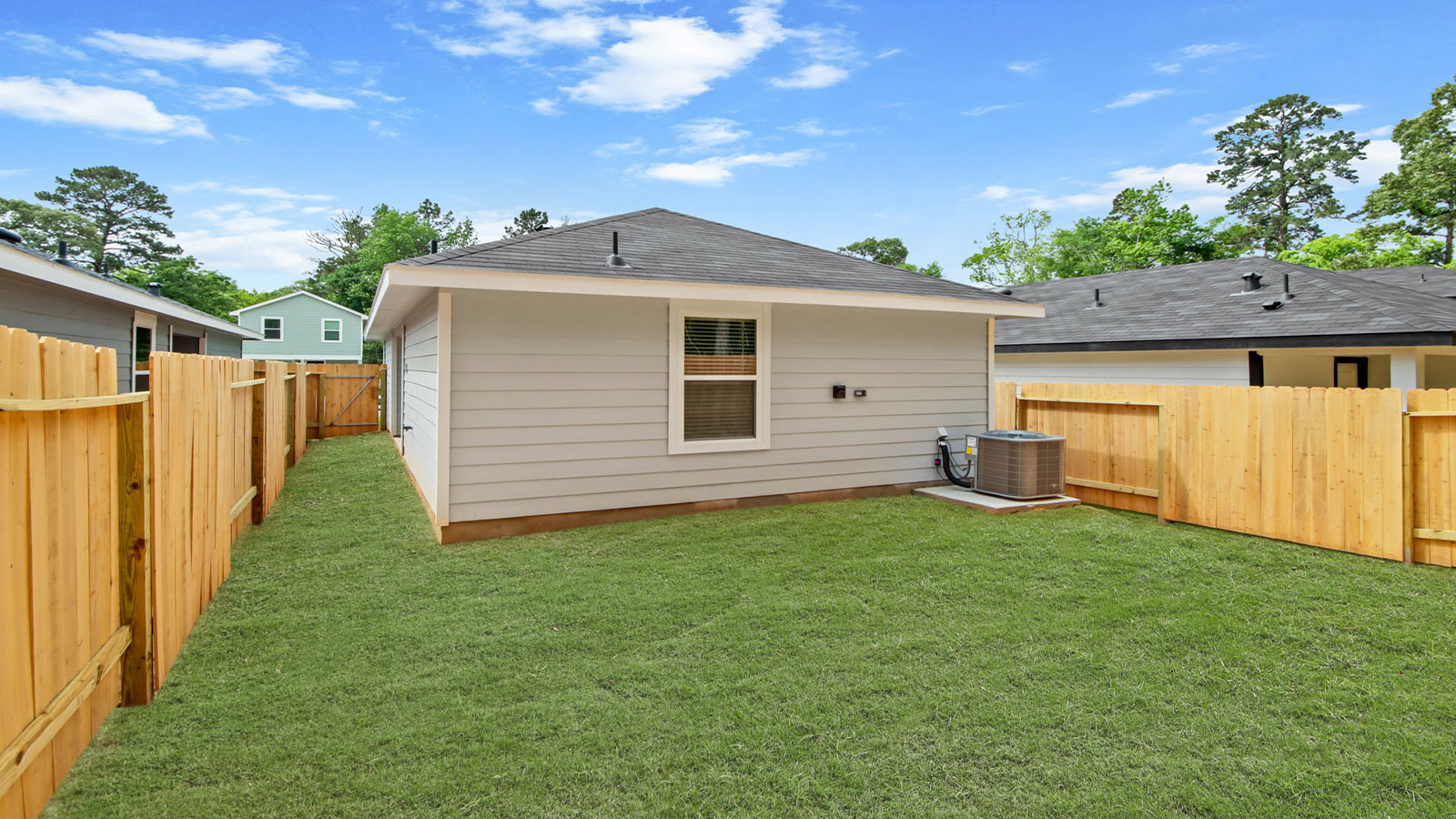 fully sod backyard