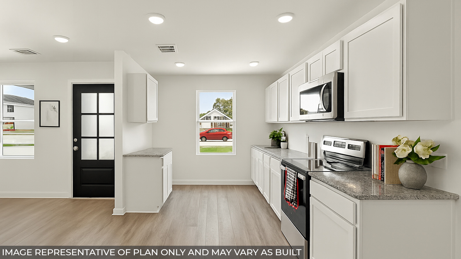 kitchen with bright window