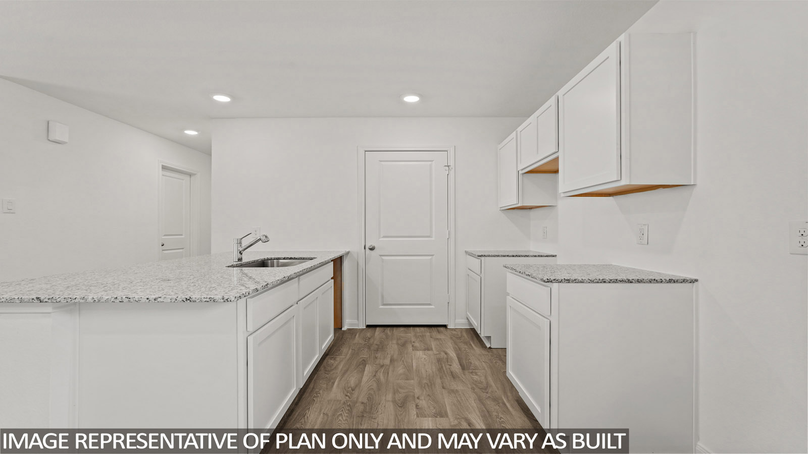 Kitchen with vinyl flooring