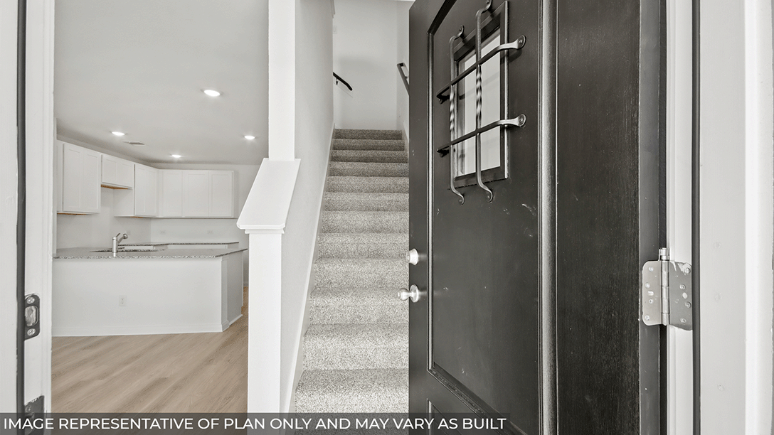 Entry hallway with vinyl flooring