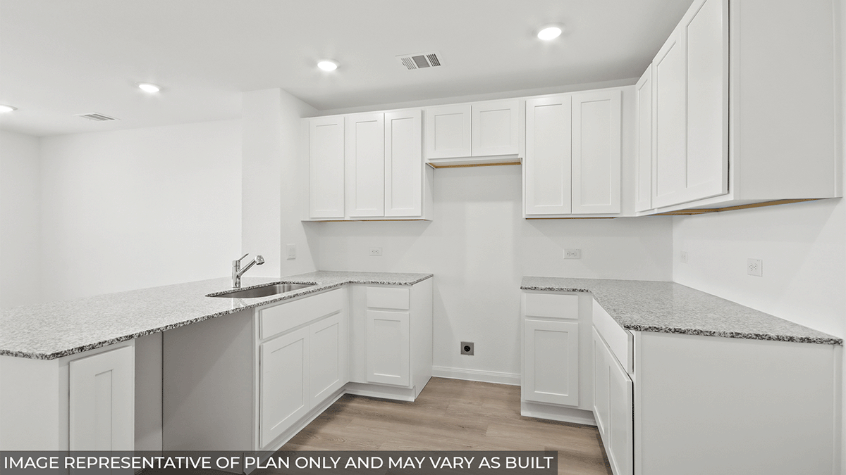 Kitchen with vinyl flooring