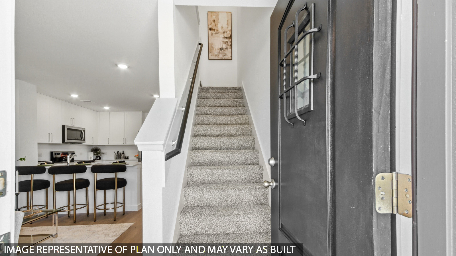 Entry hallway with vinyl flooring