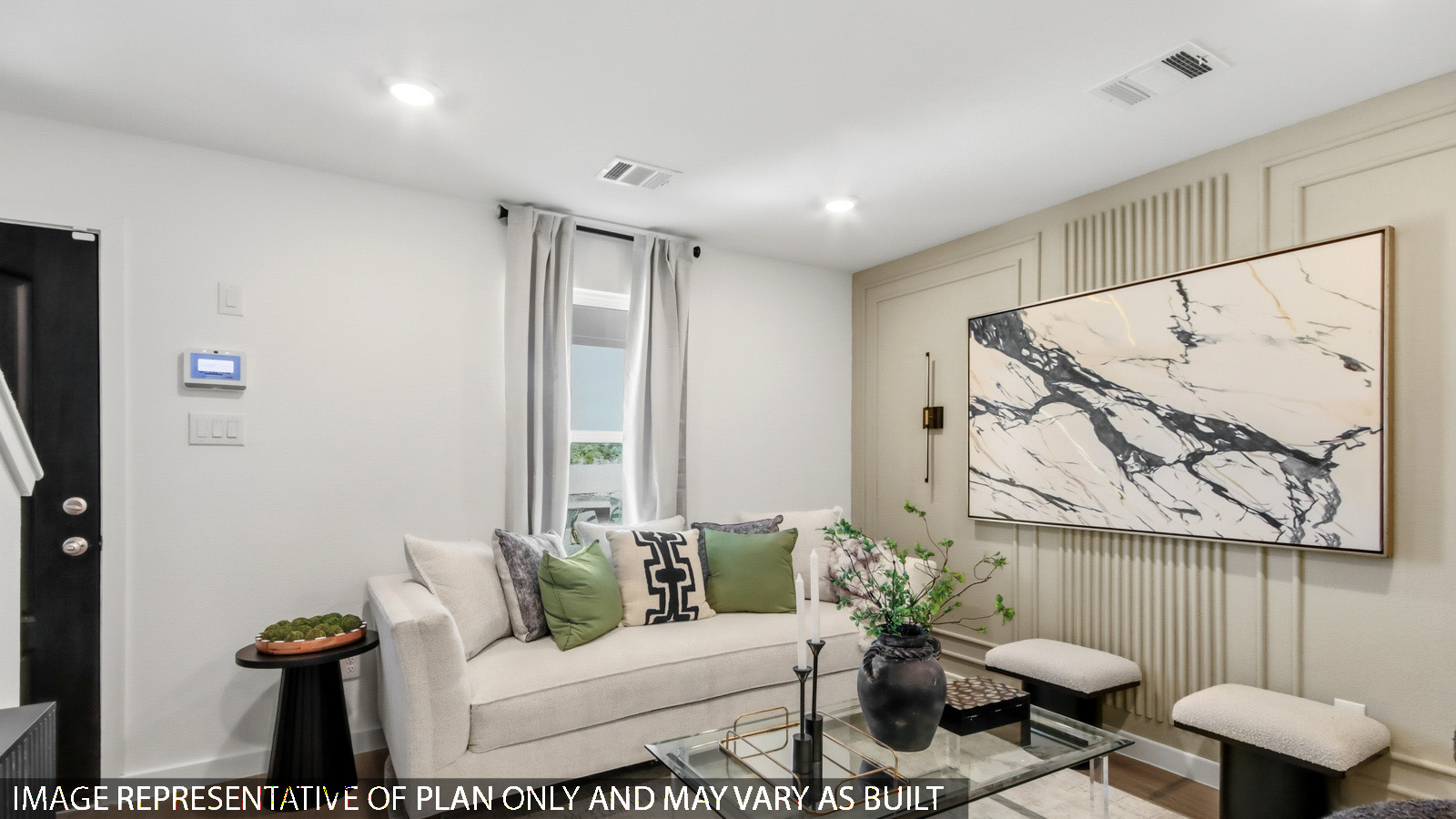 living room with bright windows