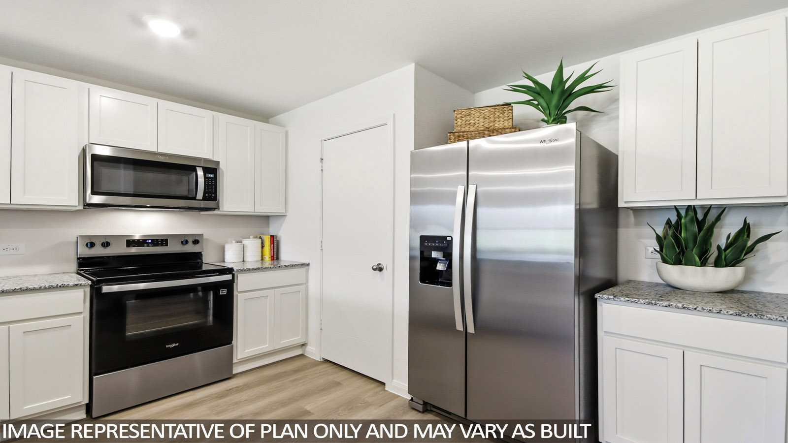 Kitchen with vinyl flooring