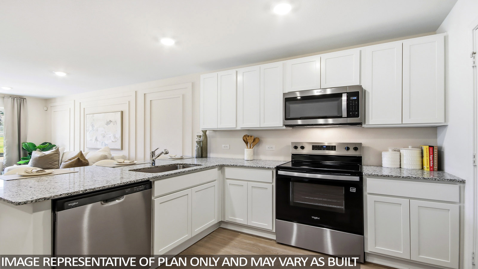 Kitchen with vinyl flooring