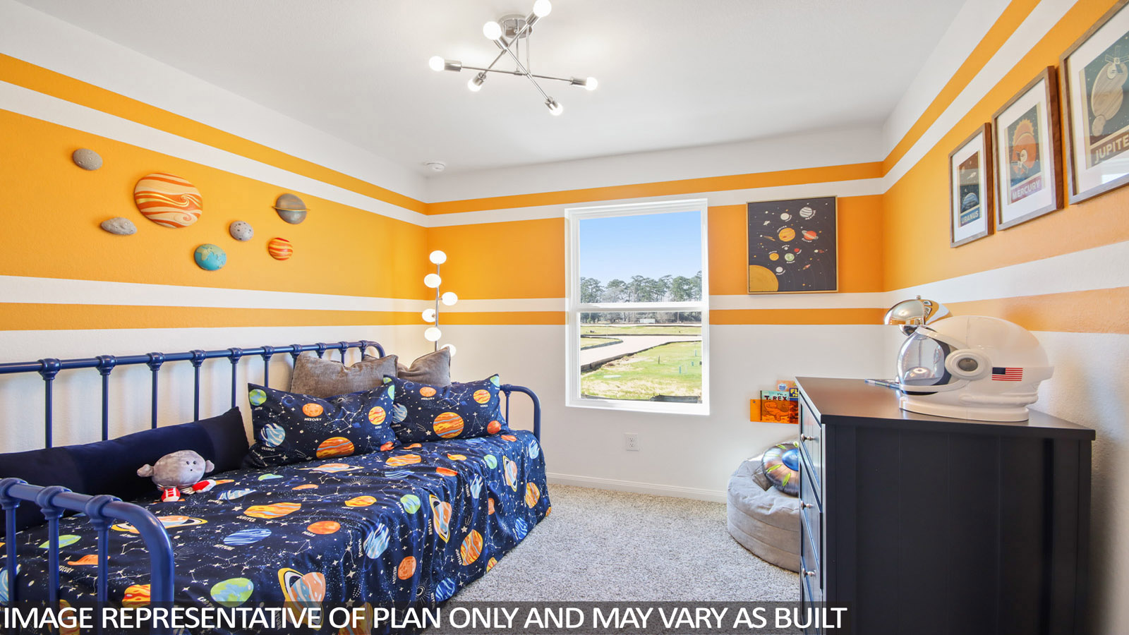 Secondary bedroom with bright window