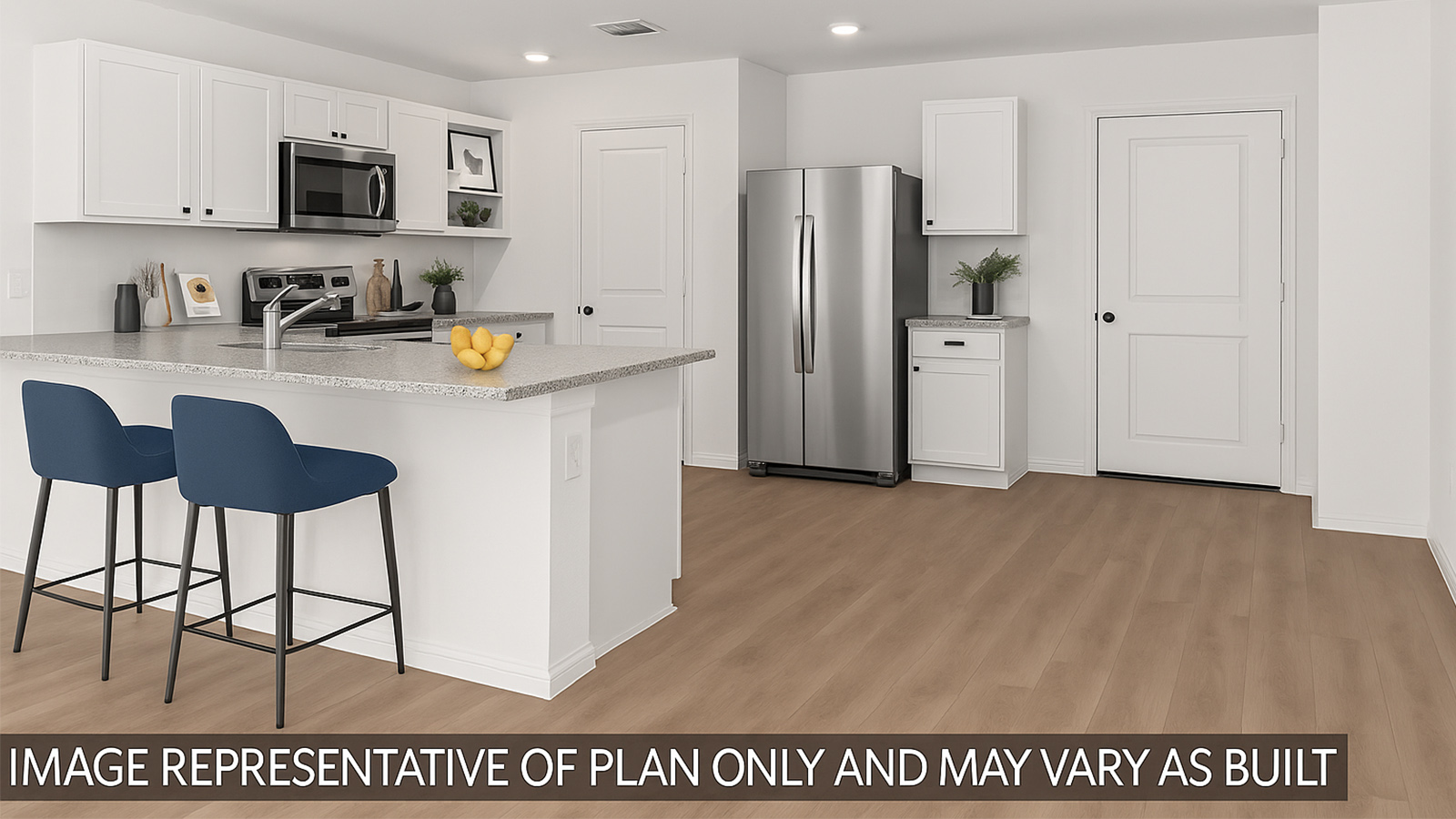 Kitchen with vinyl flooring