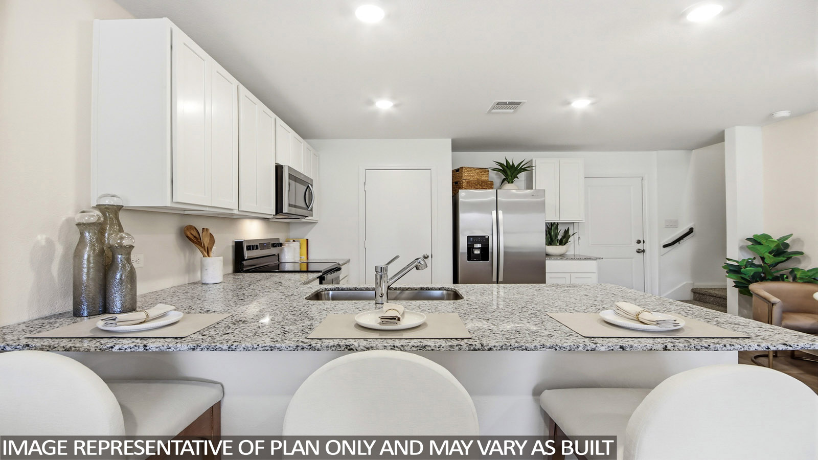 Kitchen with vinyl flooring