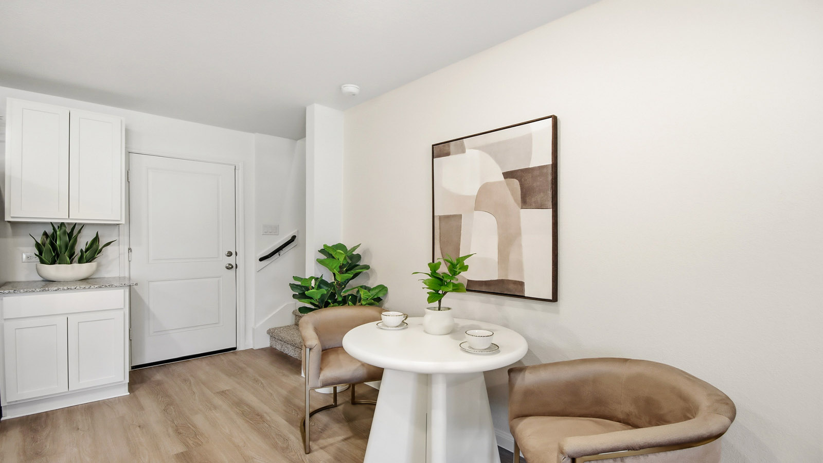 dining area with vinyl flooring
