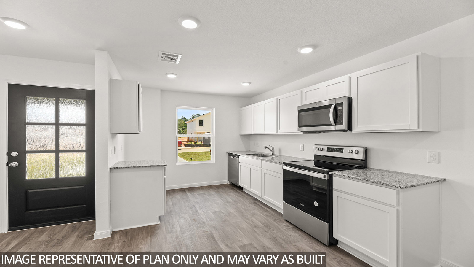 kitchen with vinyl flooring