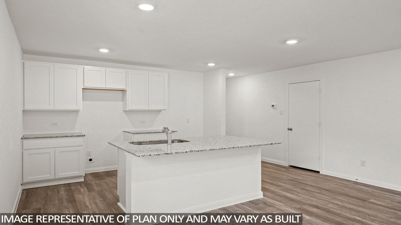 Open concept living, dining, and kitchen area