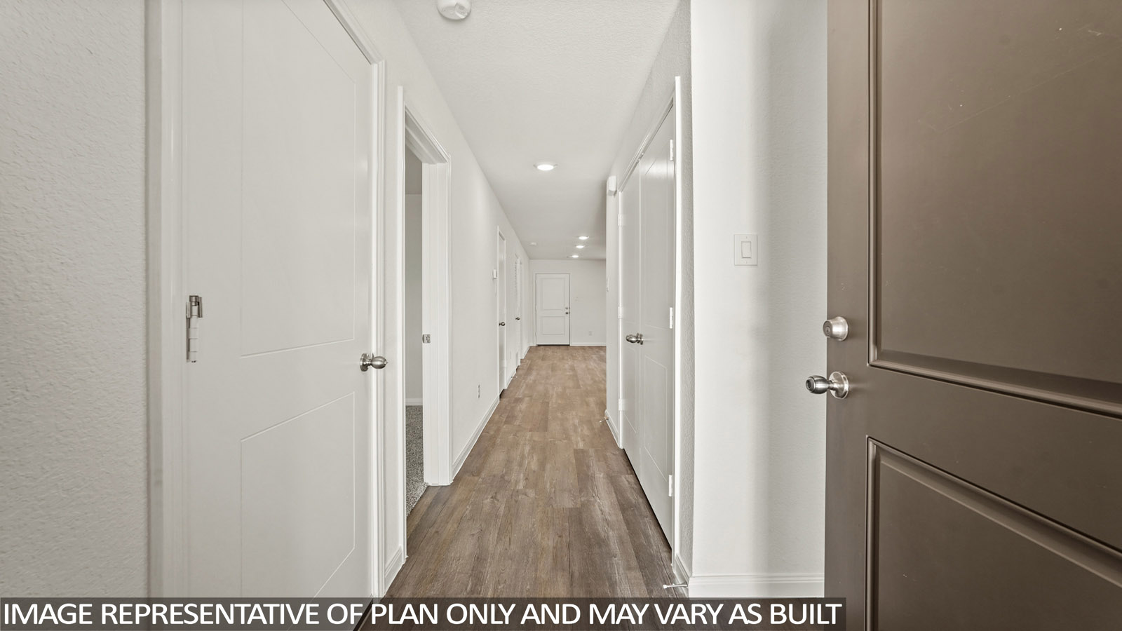 Entry hallway with vinyl flooring