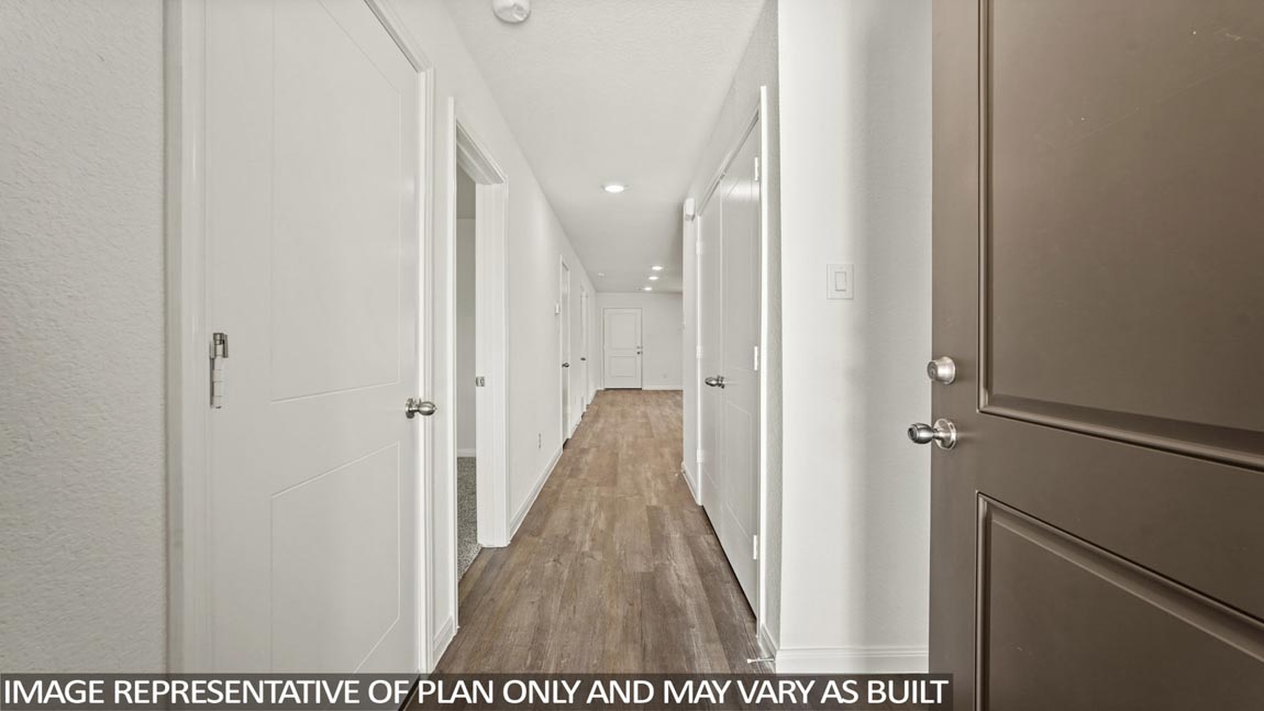 Entry hallway with vinyl flooring