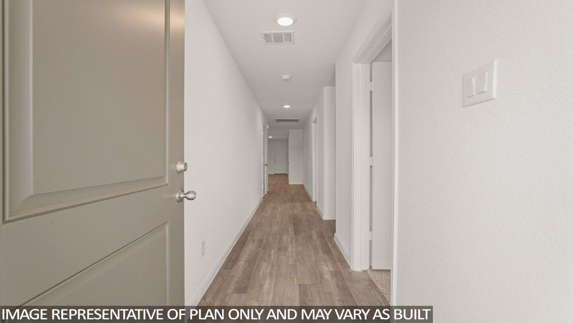 Entry hallway with vinyl flooring