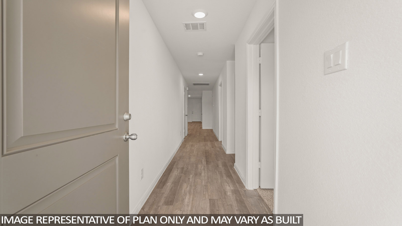 Entry hallway with vinyl flooring