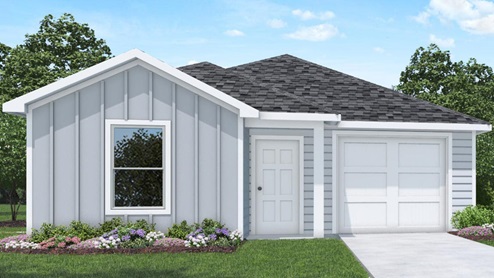 one story home with one car garage