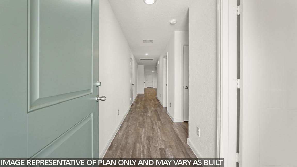 Entry hallway with vinyl flooring