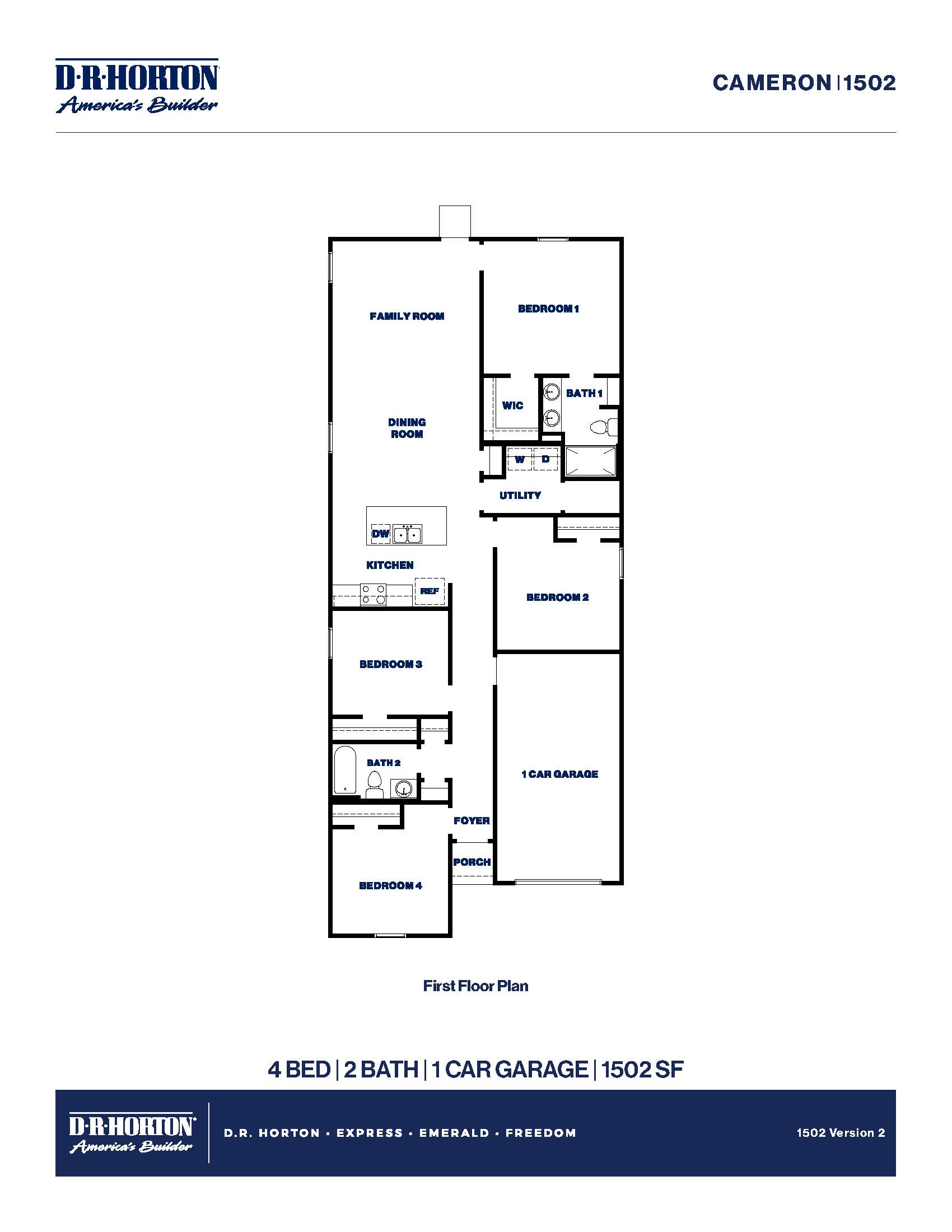 Cameron/1502 Floor Plan