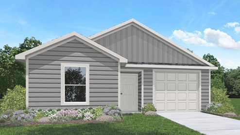 one story home with one car garage