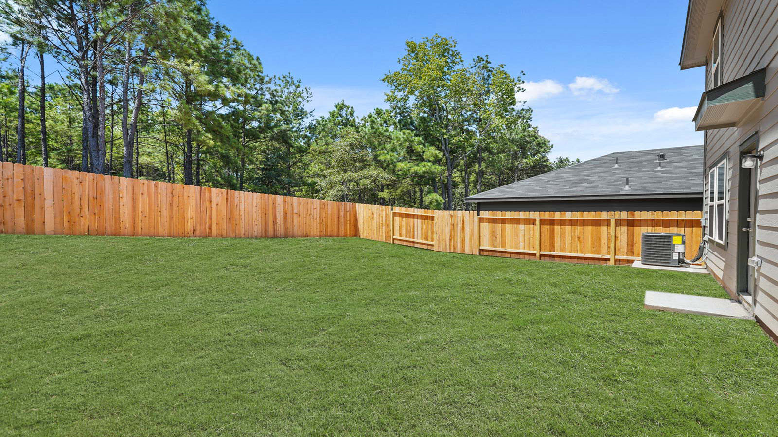 Fully Landscaped backyard