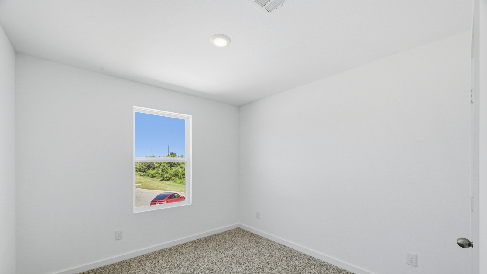 secondary bedroom with carpet flooring