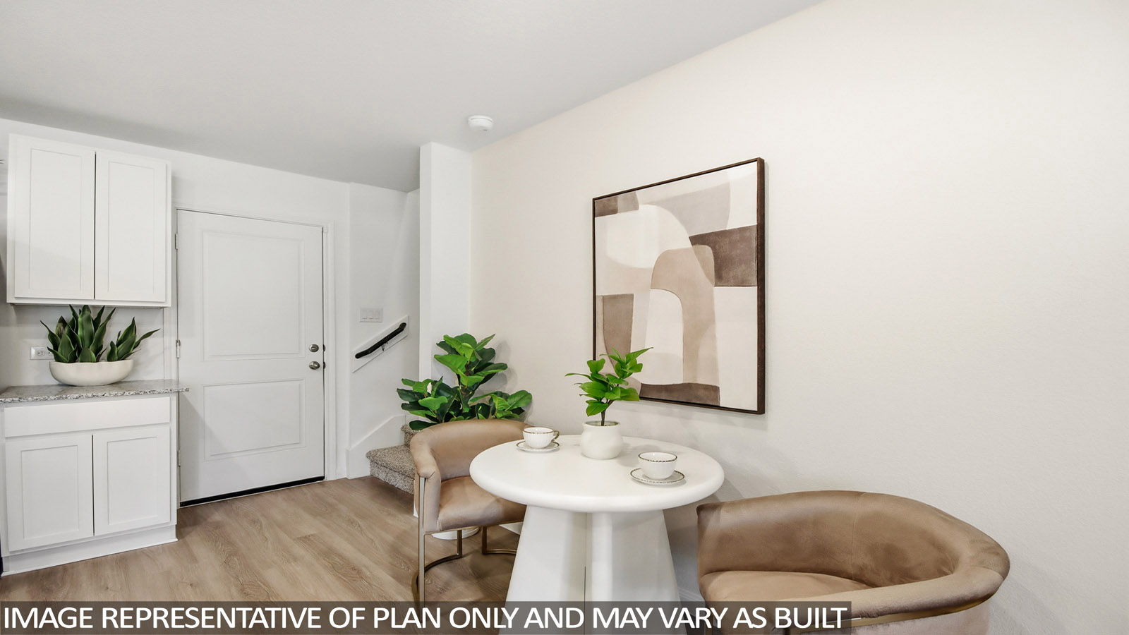 Dining area with vinyl flooring