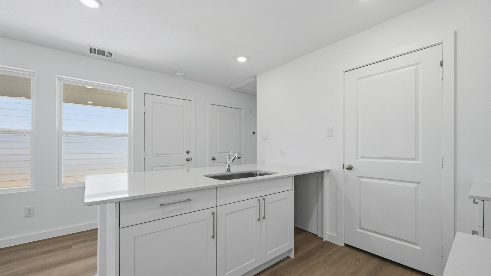 Kitchen with vinyl flooring