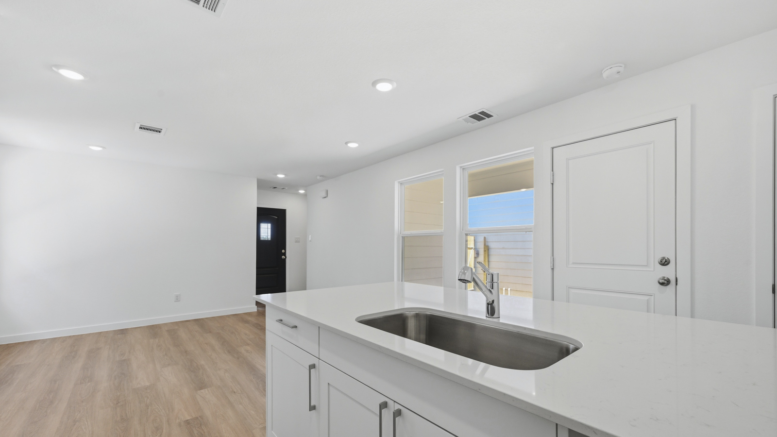 Kitchen with vinyl flooring