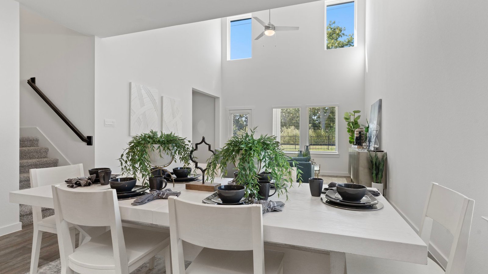 spacious dining room