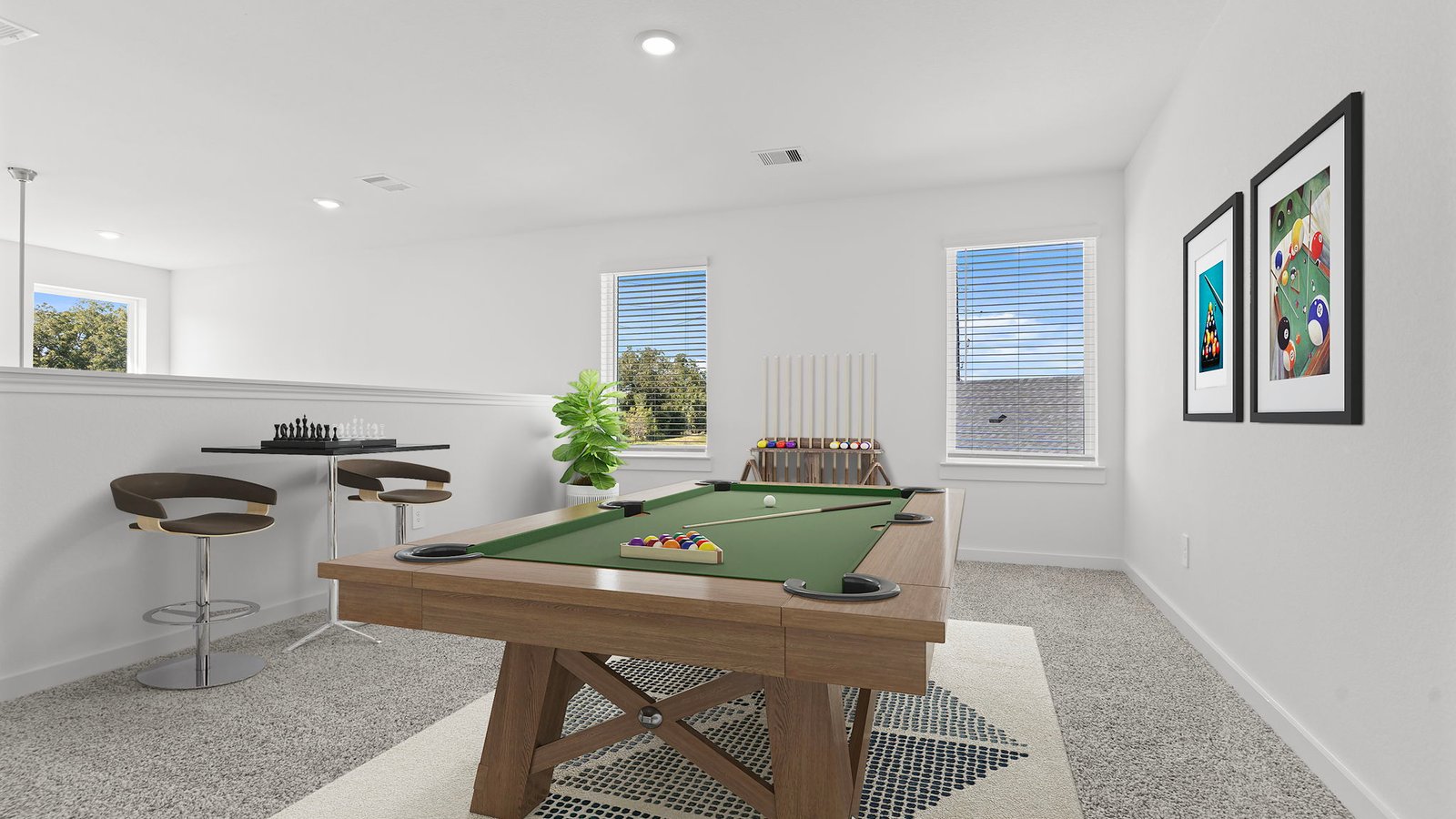 spacious game room