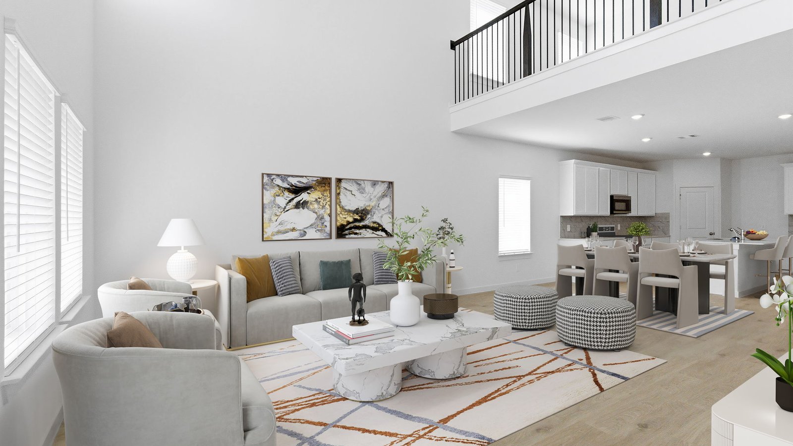 spacious living room